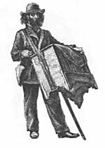 Old organ grinder illustration