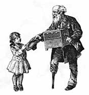 Old organ grinder illustration