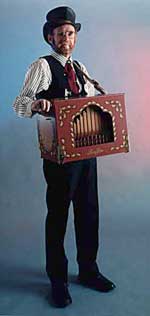 Terry with small Raffin street organ